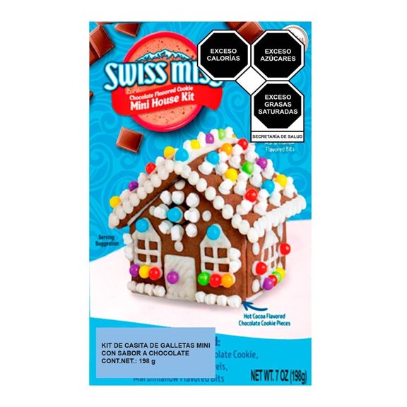 Kit de casita de galleta para decorar Cookies United Swiss Miss Mini house kit 198 g