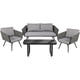 thumbnail image 1 of Sala Exterior Jardimex Tipo Rattan Jardin patio Terraza 4 Pz gris, 1 of 11