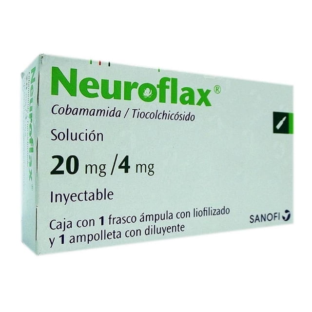Neuroflax 20 mg/4 mg solución inyectable