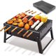 thumbnail image 1 of Mini Parrilla de Carbón Portátil Plegable Acero Inoxidable, 1 of 5