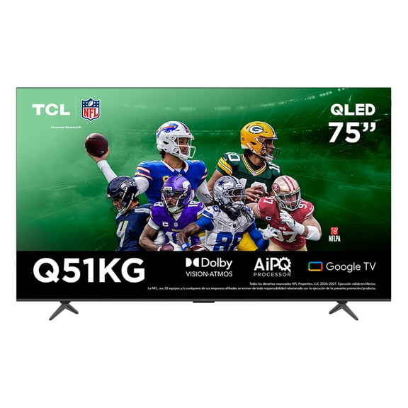TV TCL Pantalla 75 Pulgadas QLED 4k Smart Google TV 75Q51KG
