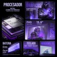 thumbnail image 2 of Laptop Gamer ACER Nitro V 15 Nvidia GeForce RTX 5060 8GB Intel Core i9 13900H 32GB SSD 512GB Pantalla 15.6" IPS FHD 165Hz Windows 11 Teclado Ingles, 2 of 6