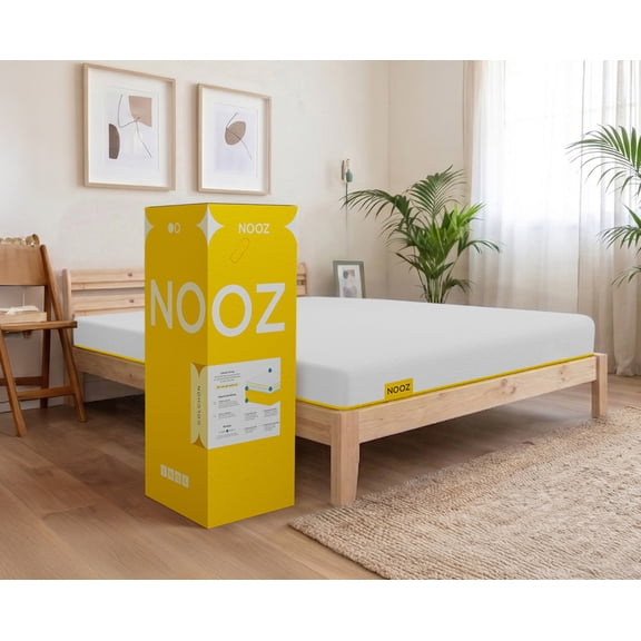 Colchón King Size Nooz Essential 16cm Colchón en Caja Colchón Memory Foam Colchones de Espuma Hecho en México blanco
