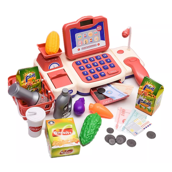 Caja Registradora Juguete De Infantil Rosa