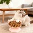 thumbnail image 1 of Cats Food Bowl Large Capacity Pet Food Bowl Cute Drinking Bowl For Cats To Protects The Neck, 1 of 8