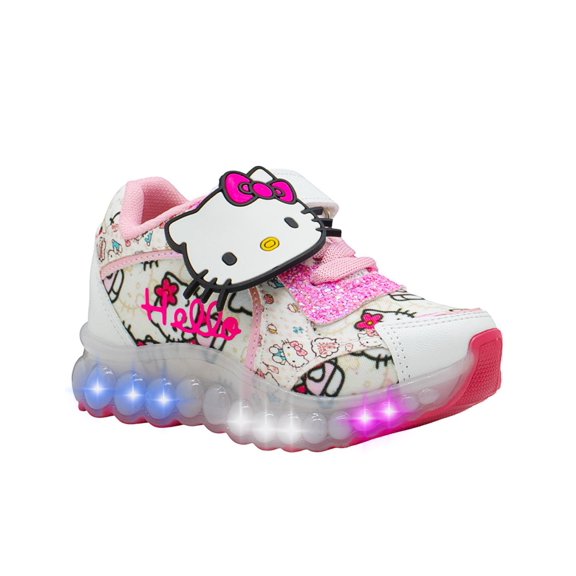 Tenis Para Niña Con Luces Hello Kitty Tendencia Color Blanco blanco 16
