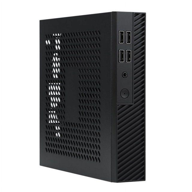 DX01 Thin ITX Desktop Computer Chasis Thin Half Height Computer Chasis Portable Desktop Computer Case