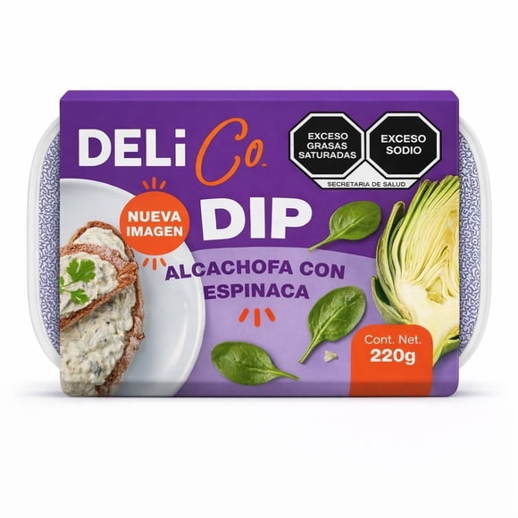 Dip Delico de alcachofa con espinaca 220 g