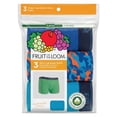 thumbnail image 1 of Bóxer Fruit of the Loom Para niño, algodón sustentable, multicolor, 3 piezas, talla CH, 1 of 4