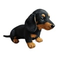 thumbnail image 4 of Muñeco de peluche de perro salchicha adorable y realista para abrazar, regalo decorativo para niños y adultos. negro, 4 of 9