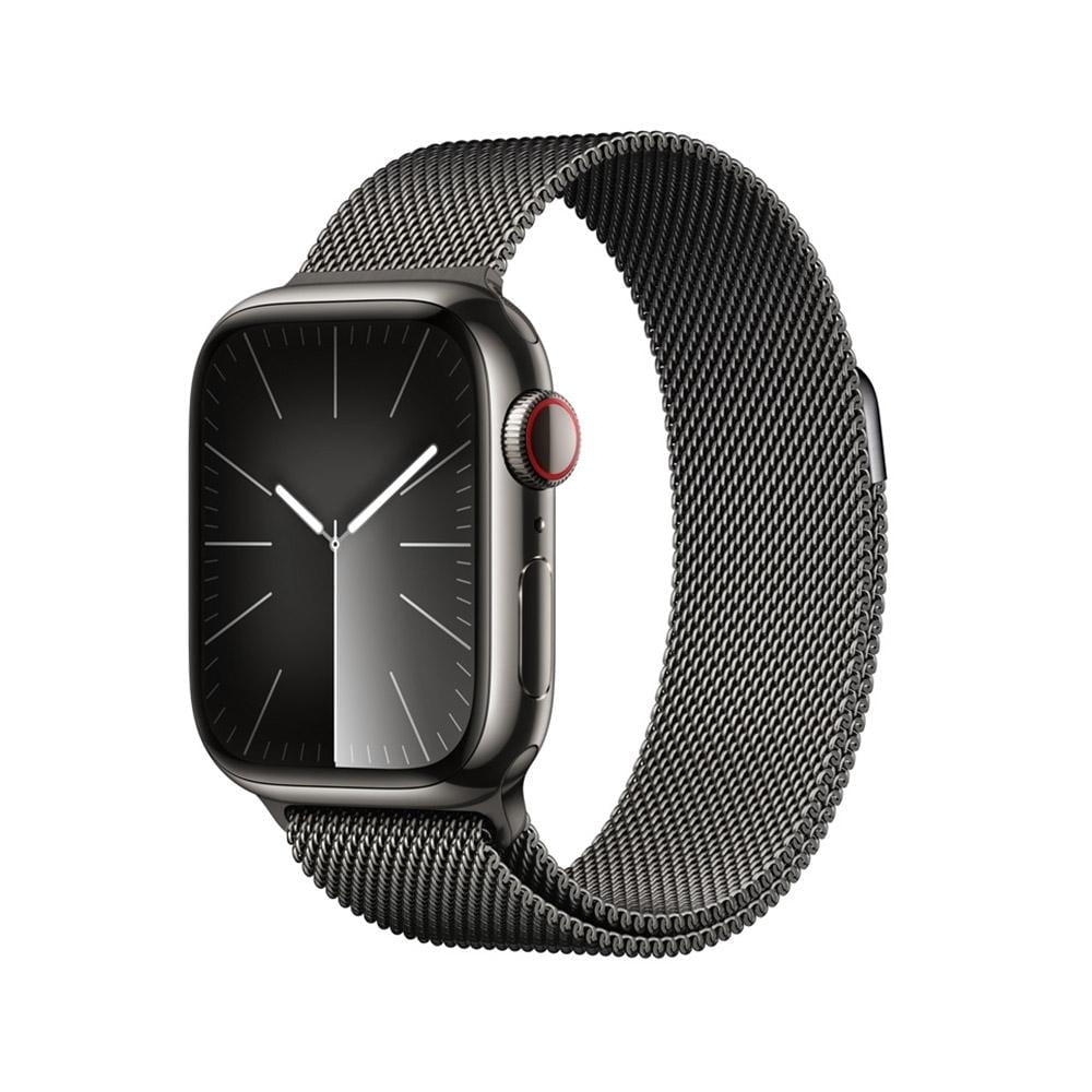Smartwatch Apple Series 9 (GPS + Cellular)Caja de acero inoxidable Gris 41MM pulsera Milanese Loop Gris