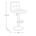 thumbnail image 2 of Banco Alto Aéron Gris PU con Respaldo | Banco para Barra Cocina o Bar Moderno Terzetto, 2 of 2