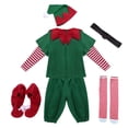 thumbnail image 2 of Conjunto de ropa de disfraz de Navidad de , accesorios para fotos, traje de Cosplay para Navidad, cumpleaños, , decoración de Hombres 130cm Sunnimix Disfraz de duende, 2 of 8