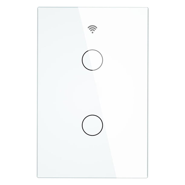 Apagador Inteligente MOES Wifi Touch 2 Botones Compatible con Alexa y Google Home