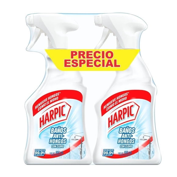 Limpiador líquido Harpic baños antihongos 2 pack 650 ml c/u