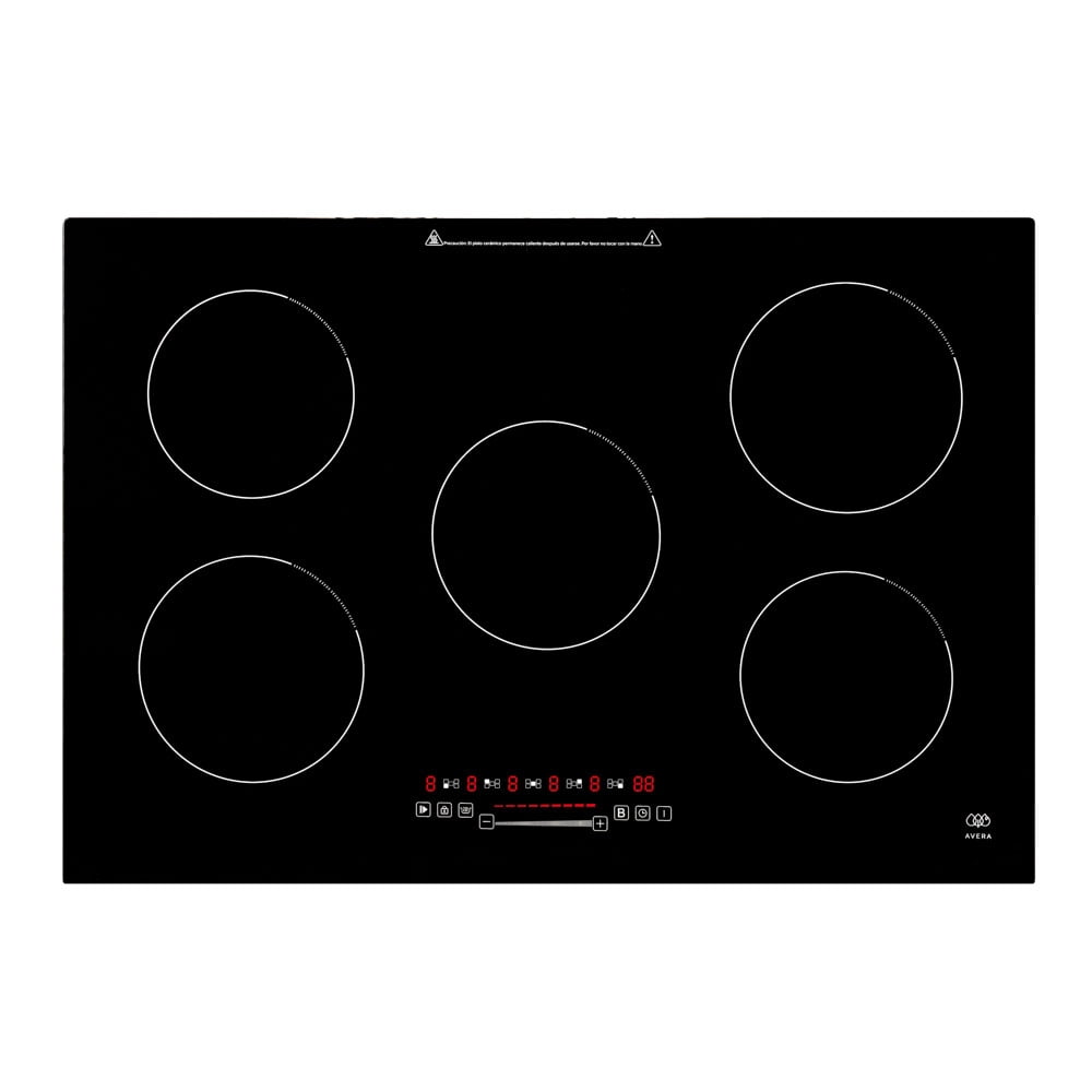Parrilla de Inducción AVERA 5 Zonas 77 cm 220V Vidrio templado
