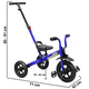 thumbnail image 5 of Triciclo 3 en 1 para Niños con Bastón, Bici y Bicicleta de Balance Plegable Torreta con Luz Soporta hasta 25 kg -  Azul, 5 of 8