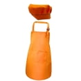 thumbnail image 4 of Delantal para niños y gorro de chef Delantal con 2 bolsillos Delantal de chef ajustable para niños y Naranja M, 4 of 7