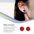 thumbnail image 4 of Minnieouse Pendientes redondos Llamativos Gotas para los oídos Galvanoplastia fina Incrustaciones de diamantes de imitación Espárragos para los oídos Ropa, zapatos y accesorios Miscelánea Rojo, 4 of 6