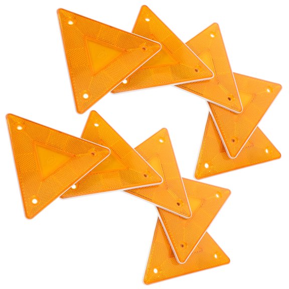 FOMIYES 10Ud Reflectores Triangulares De Plástico Advertencia