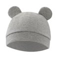 thumbnail image 1 of Gorros para bebés con orejas de oso, sombrero para bebé recién nacido, disfraces, accesorios de fotografía para recién nacidos Gris, 1 of 8