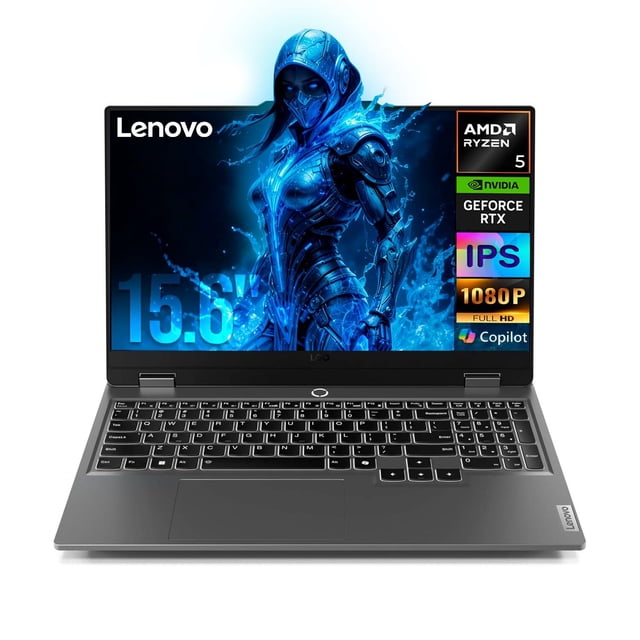 Laptop Gamer LENOVO LOQ 15ARP9 GeForce RTX 4050 6GB Ryzen 5 7235HS 64GB DDR5 512GB SSD Pantalla 15.6" IPS FHD 144Hz Windows 11 Teclado Ingles