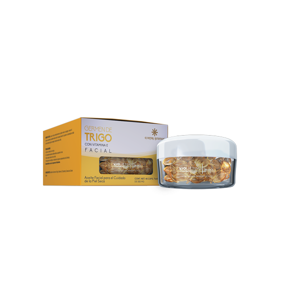 Aceite de Germen de Trigo con Vitamina E Facial VIO 45 Cáps. Twist Off 500 mg