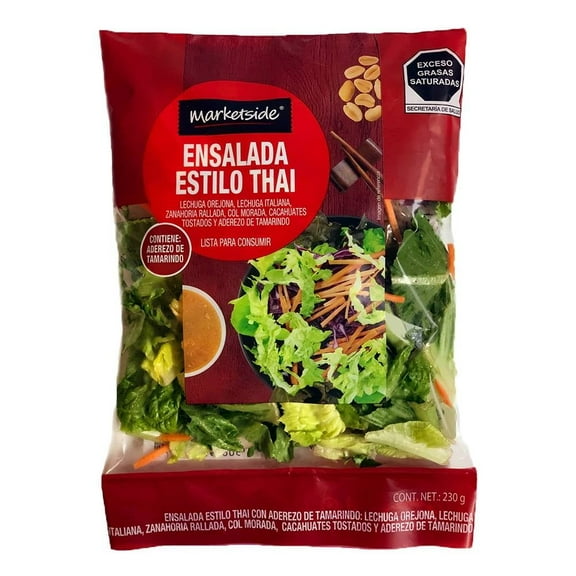 Ensalada Marketside Estilo Thai con Cacahuates y Aderezo de Tamarindo 230 g