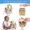 thumbnail image 3 of Juguete Montessori de madera Activity Cube KMTJT para más de 12 meses con juego, 3 of 7