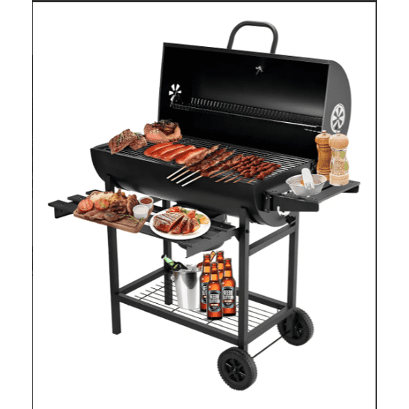 ASADOR DE CARBON TIPO BARRIL 76 CMS