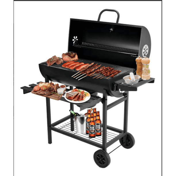 ASADOR DE CARBON TIPO BARRIL 76 CMS