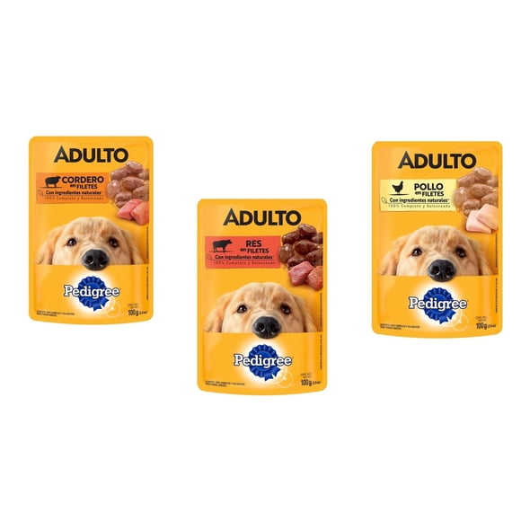 Paquete de 12 sobres Pedigree Adulto sabores mixtos