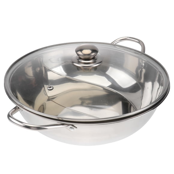 Olla de inducción multifuncional de acero inoxidable con tapa (30 cm)