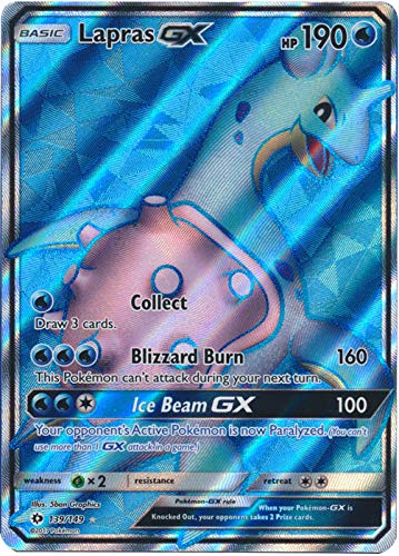 Carta Pokémon Lapras GX 139/149 Arte Completo Ultra Rara
