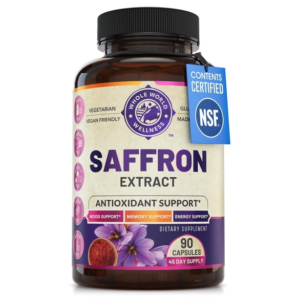 Extracto de azafrán 100% puro - Apoyo antioxidante para el estado de ánimo, la concentración, la memoria, la digestión, el sistema inmunológico, los ojos, la piel, el cerebro, el peso y el apetito - S