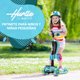 thumbnail image 2 of Scooter de 3 Ruedas Hurtle para Niños y Niñas 1 Año en Adelante, Patin del Diablo, Luces LED en las Ruedas, Manillar Ajustable y Asiento Plegable, Modo Sentado o de Pie con Freno, Verde Azulado, 2 of 7
