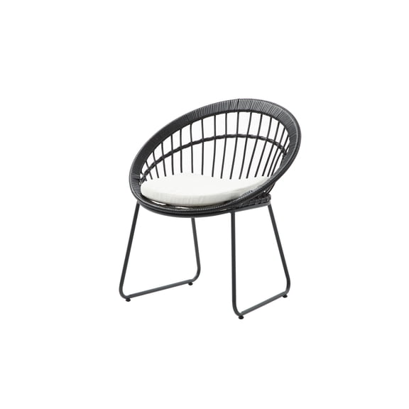 Set de 4 Sillas para Exterior Jaspis Negro Kessa Muebles