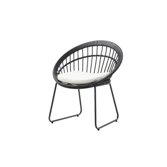 Set de 4 Sillas para Exterior Jaspis Negro Kessa Muebles