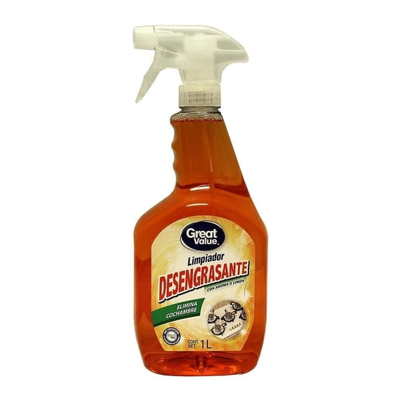 Limpiador líquido Great Value desengrasante con aroma a limón 1 l