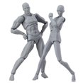 thumbnail image 2 of Modelos de cuerpo humano de PVC, maniquíes articulados Maniquíes articulados de cuerpo humano Modelos de figuras de acción móviles Integración perfecta, 2 of 7