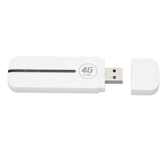M Buder (UF928) Módem WiFi USB 4G LTE Plug and Play Enrutador Inalámbrico Portátil de Alta Velocidad para Viajes, Automóvil y Uso en Interiores y Exteriores, Color Blanco, Medida 11 cm / 4.3 inches