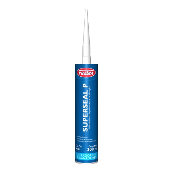 Sellador Elástico de Poliuretano de Secado Rápido Fester Superseal P 300 ML Gris