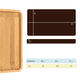 thumbnail image 4 of Charolas Rectangulares De Bambú Multiusos 2 Pack ARTE MARRON, 4 of 5