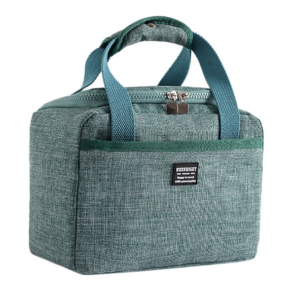 Xihbxyly Lonchera Térmica, Ideal para El Trabajo, La Escuela, Picnic, Conservación Del Frío y El Calor, Forro de Aluminio de Grado Alimenticio, Portátil y Duradera, 24 X 14 X 17 Cm, Verde, Ideal para