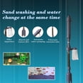 thumbnail image 4 of Aspiradora automática de sifón 4 en 1 Limpiador de grava para acuarios | Cambiador de agua, lavador de arena, bomba potente, varilla telescópica, encaja en acuarios de 16-33 pulgadas, ajustable, gris, 4 of 7