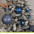 thumbnail image 3 of Esferas para árbol de navidad Artego extra grandes de 15 cm de diámetro paq 6 esferas  Azul night Línea SKY 3 diversos acabados navideños Mate, brillantes, cromadas para colgar Christmas ornaments, 3 of 7