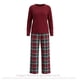thumbnail image 2 of Pijama Simply Basic para Dama Set Playera Manga Larga con Pantalón Estampado Cuadros Rojo Talla CH 2 Piezas., 2 of 4