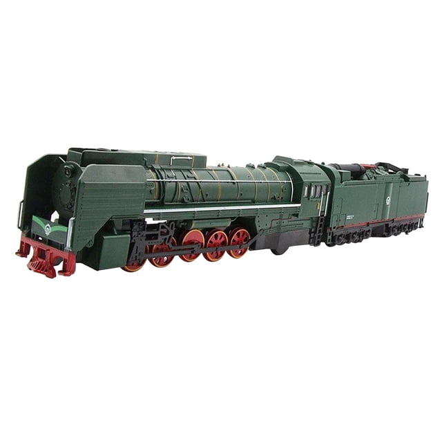 Locomotora de Tren de Un Tamaño, Modelo de Aleación, Coches de Juguete, Hacia Atrás con Juguetes Modelo Verde