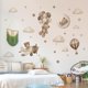 thumbnail image 4 of Calcomanías de pared de oso de peluche, diseño de oso de dibujos animados, globos de aire, estrella,, 4 of 7