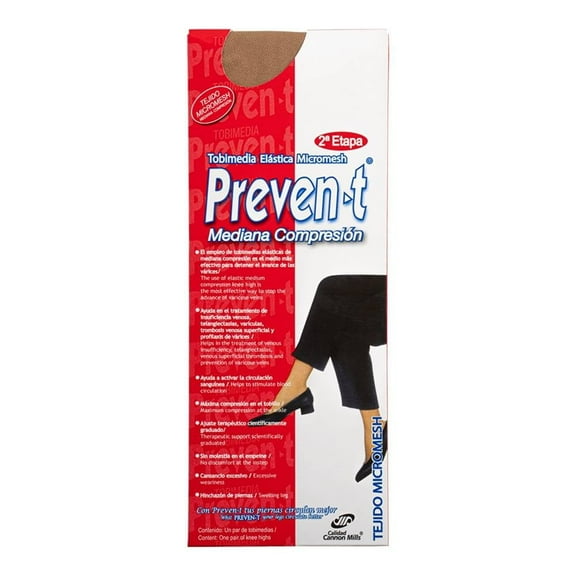 Tobimedias Preven-t para Mujer, Natural Bronce Talla G